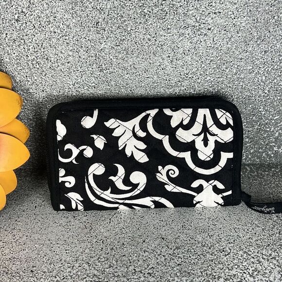 Thirty-One Organizing Shoulder Bag  Purse & Wallet Set Black Parision Pop - Picture 9 of 11